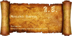 Noszko Barna névjegykártya